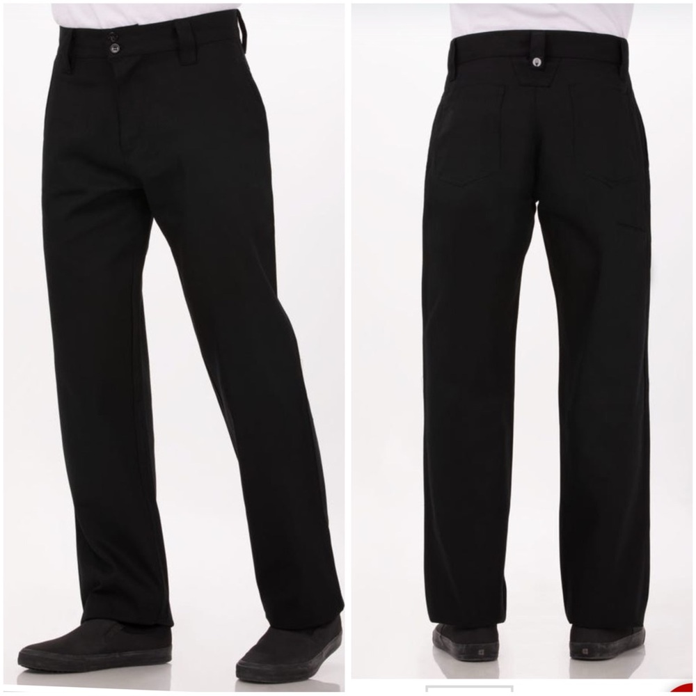 ChefWorks NWT Essential Pro Chef Pants Black Size 36 PS005-BLK-36